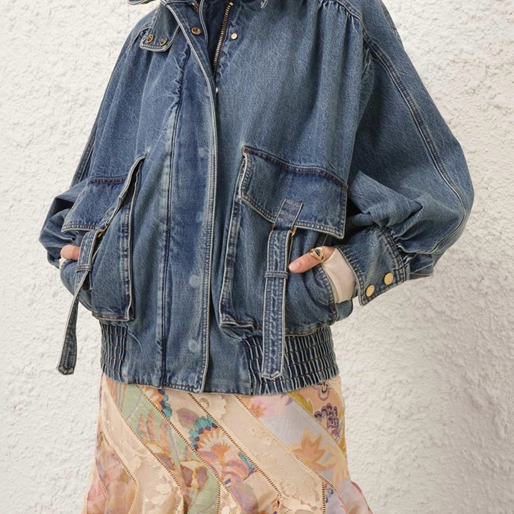 Zimmermann Blue Jean Jacket with Oversized Fit
